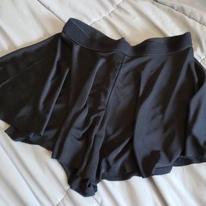 Black shorts-looks like a skirt on